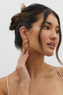 Boucles d'oreilles rondes City Light en or