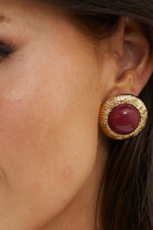 Boucles d'oreilles Dome Or Brumeux Vin