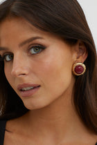 Boucles d'oreilles Dome Or Brumeux Vin