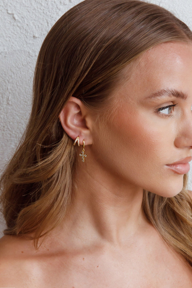 Boucles d'oreilles créoles Diamante en Or