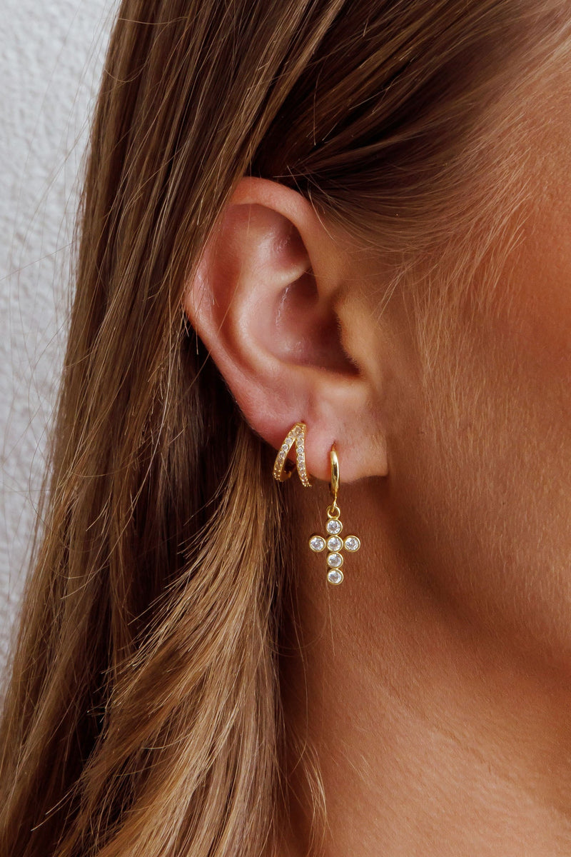 Boucles d'oreilles créoles Diamante en Or