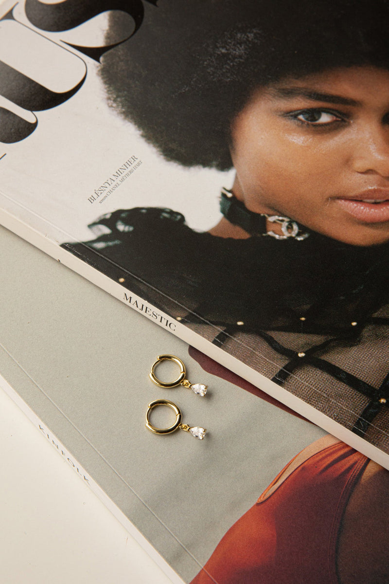 Boucles d'oreilles créoles Diamante en or