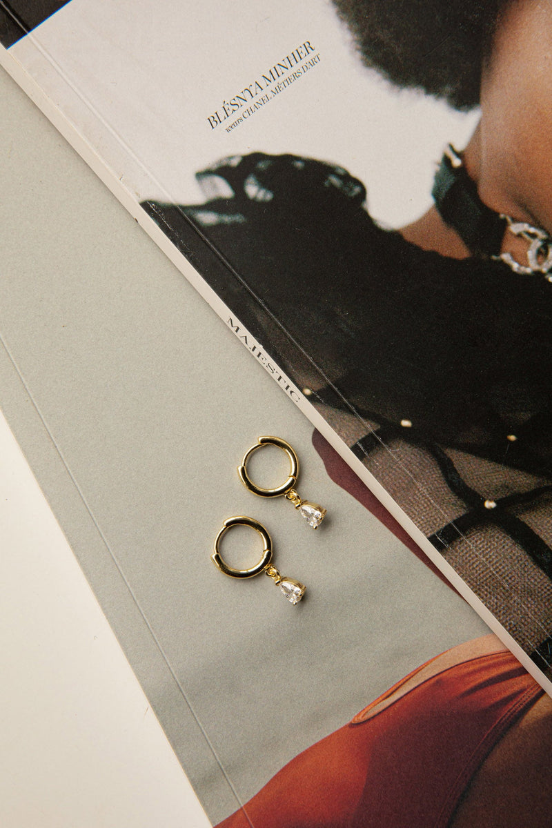 Boucles d'oreilles créoles Diamante en or