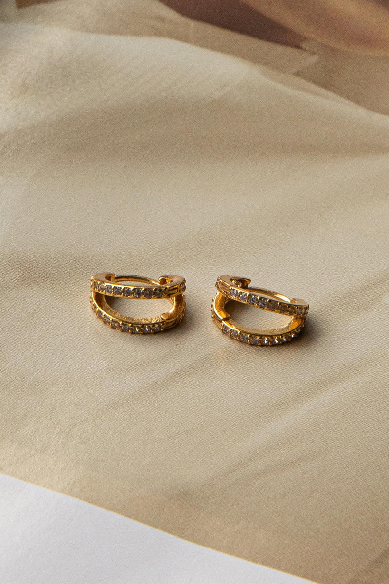 Boucles d'oreilles créoles Diamante en Or