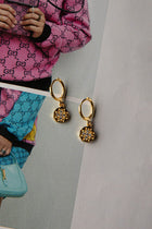 Boucles d'oreilles créoles Diamante en goutte d'or