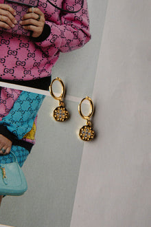Boucles d'oreilles créoles Diamante en goutte d'or