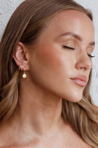 Boucles d'oreilles créoles Diamante en goutte d'or