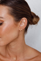 Boucles d'oreilles créoles Starlight Diamante Or