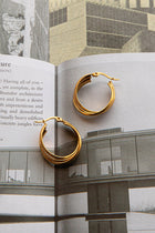 Boucles d'oreilles Mona Triple Anneau Or