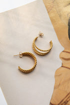 Boucles d'oreilles créoles ouvertes triples San Francisco en or