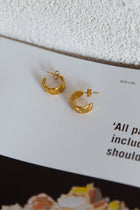 Boucles d'oreilles créoles tissées Symphony en or