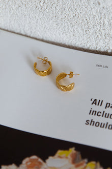 Boucles d'oreilles créoles tissées Symphony en or