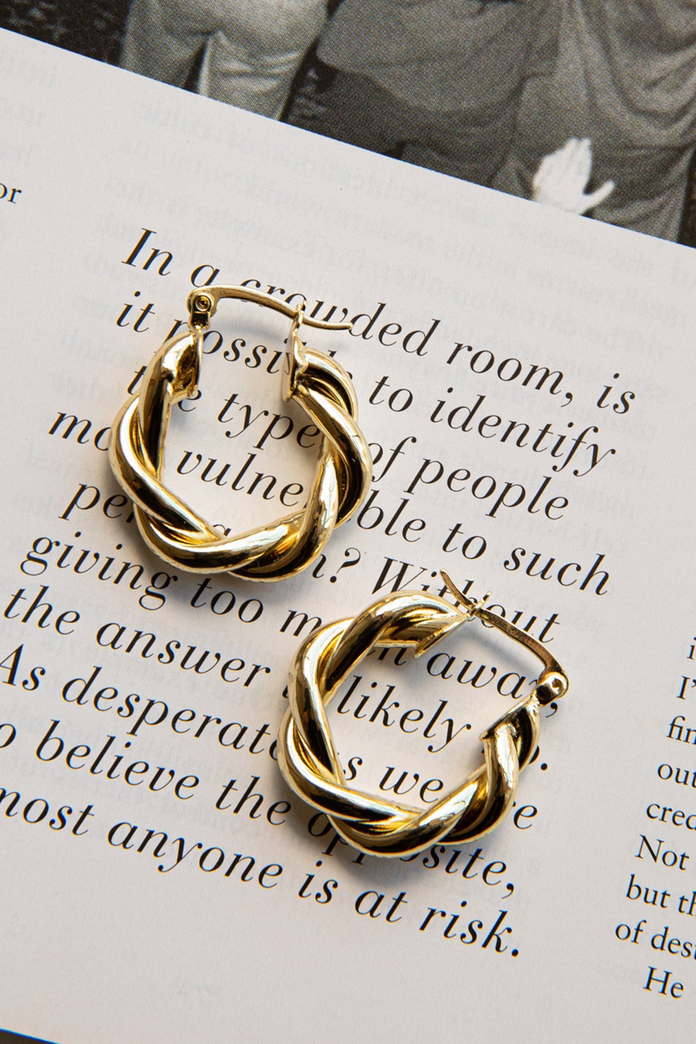 Boucles d'oreilles créoles Fate en or