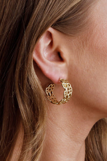 Boucles d'oreilles créoles ouvertes Georgiana en or
