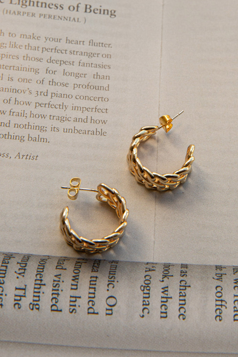 Boucles d'oreilles créoles ouvertes Damian en or