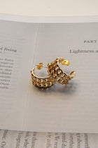 Boucles d'oreilles créoles ouvertes Damian en or