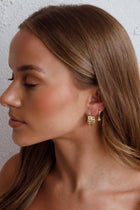 Boucles d'oreilles créoles ouvertes Damian en or
