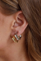Boucles d'oreilles créoles ouvertes Isis en or