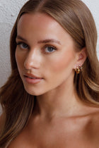 Boucles d'oreilles créoles ouvertes Isis en or