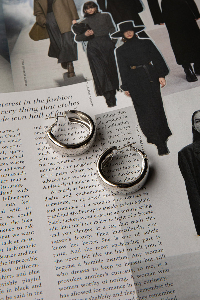 Boucles d'oreilles créoles Osiris en argent