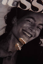 Boucles d'oreilles Odette perles et diamants or