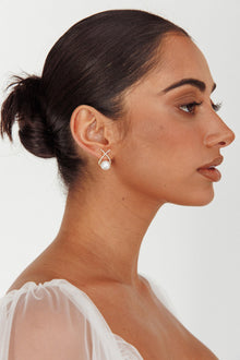 Boucles d'oreilles Aliyah Diamante X Perle Or