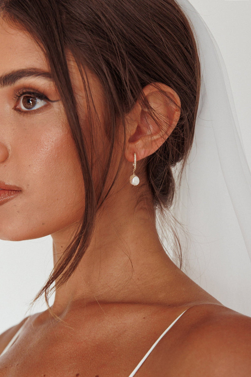 Boucles d'oreilles en perles Diamante Lily Or
