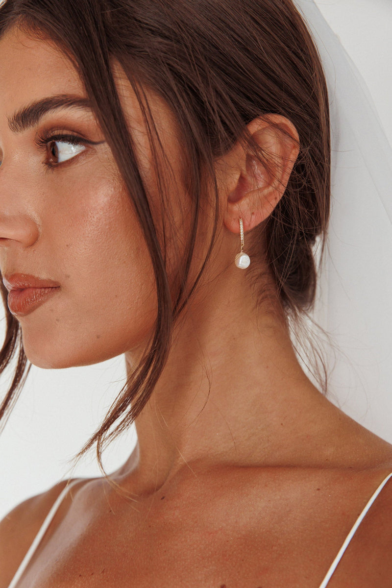 Boucles d'oreilles en perles Diamante Lily Or