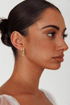 Boucles d'oreilles Illusion Double Piercing Dawn Or