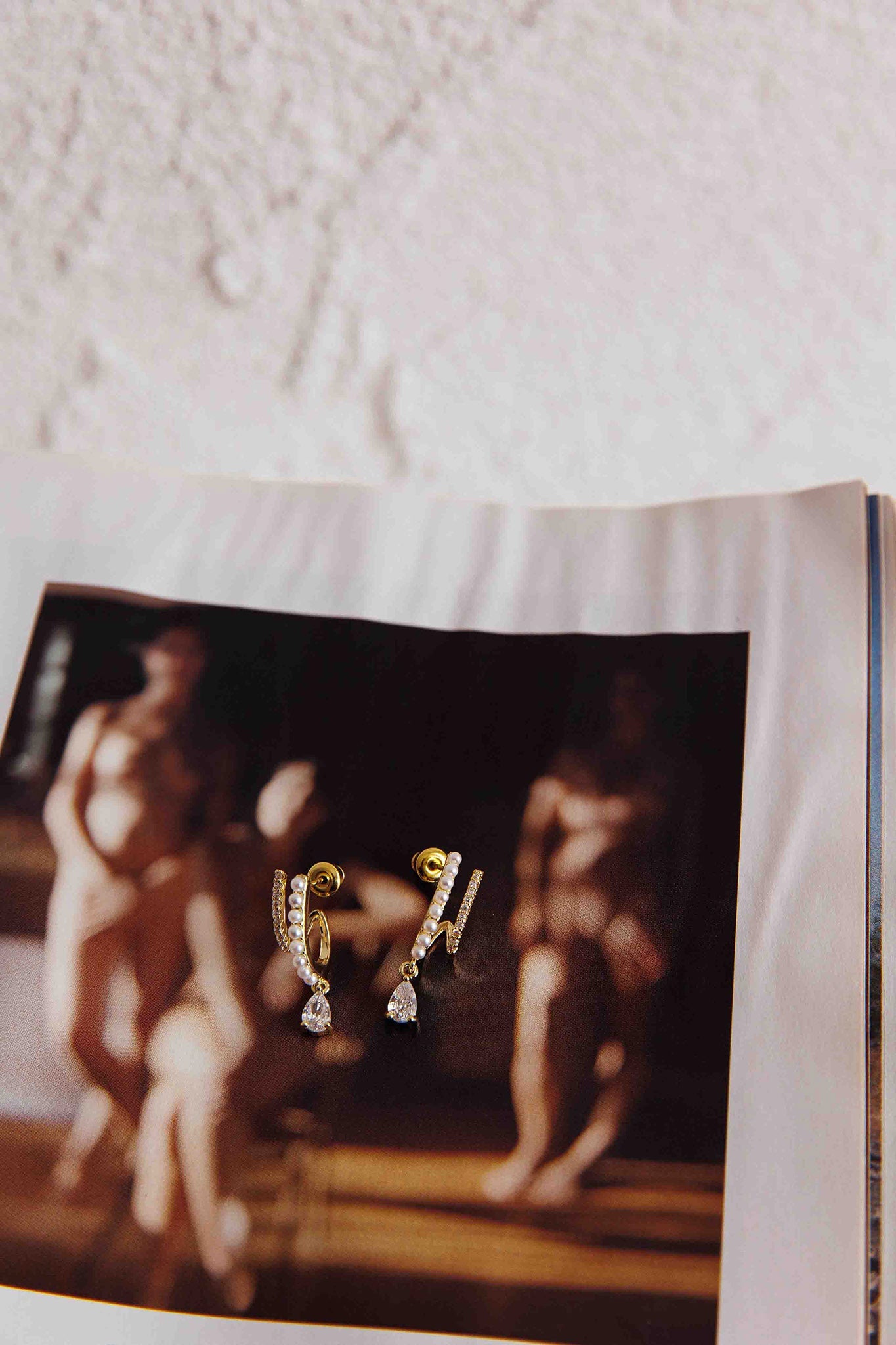 Boucles d'oreilles Illusion Double Piercing Dawn Or