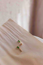 Boucles d'oreilles en Gemme et Perle d'Irlande en Or