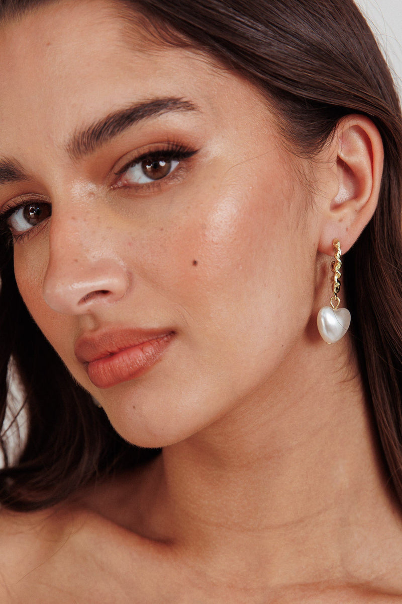 Boucles d'oreilles créoles en perles soufflées dorées Paris