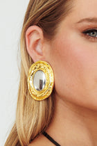 Boucles d'oreilles rondes à deux tons en or Achilles