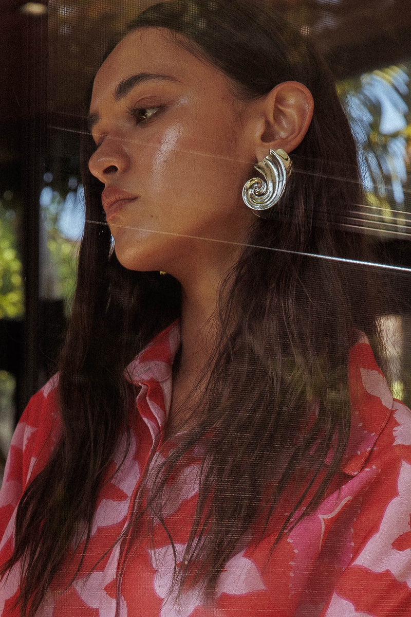 Boucles d'oreilles en spirale Calypso Argent