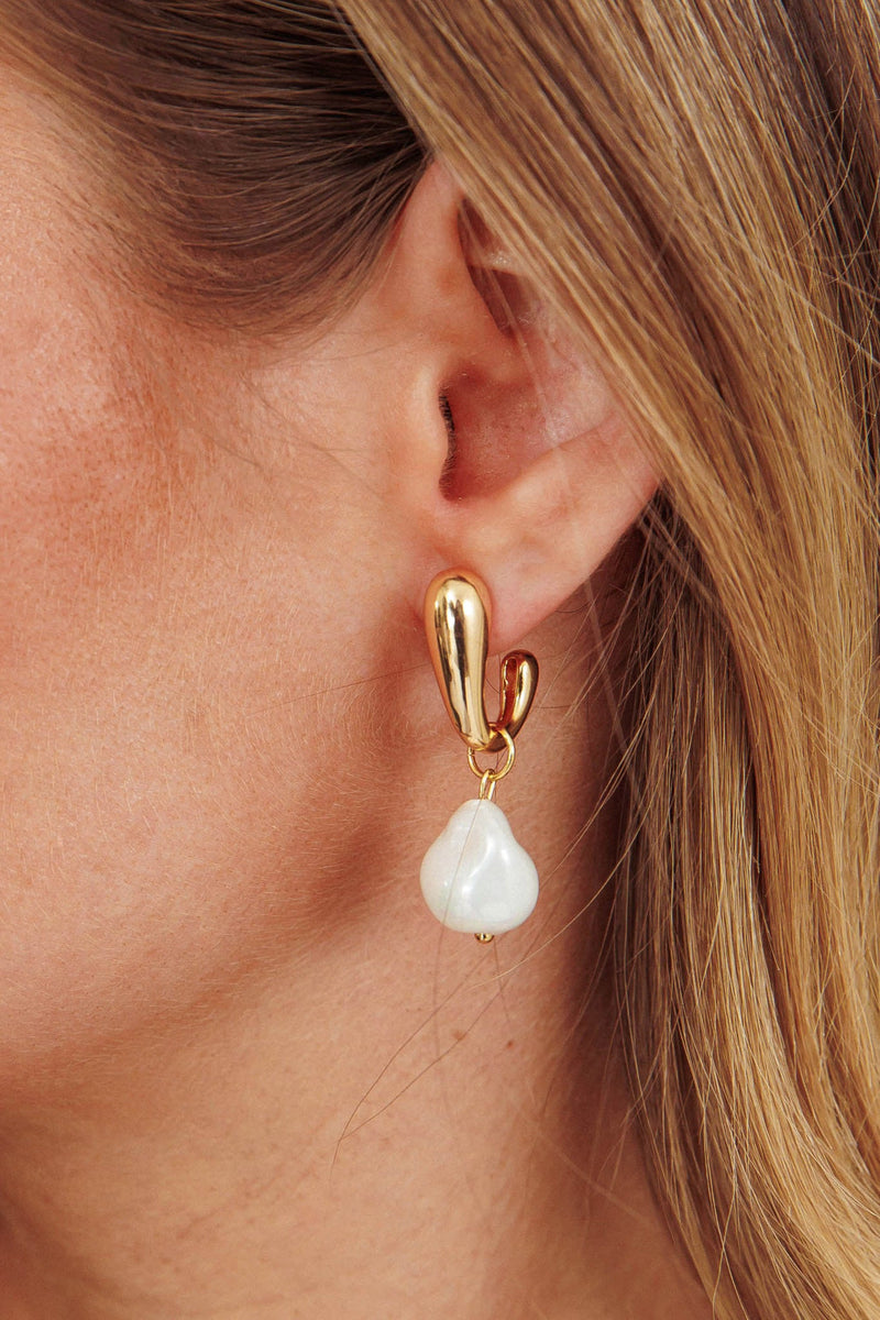 Boucles d'oreilles pendantes en perles Celene Or