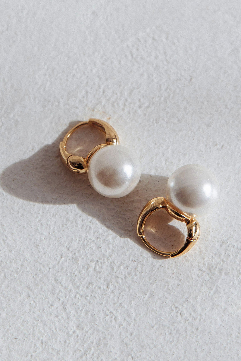 Boucles d'oreilles pendantes en perles dorées Taj