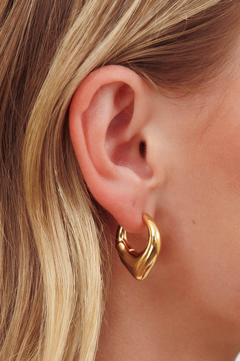 Boucles d'oreilles Huggie U-Shape Éternelles en Or