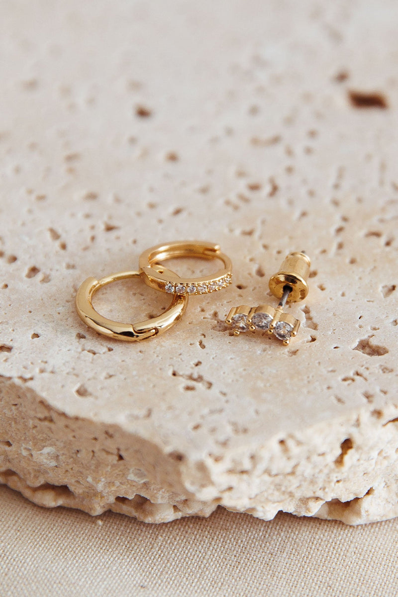 Boucles d'oreilles en cristal Signes Astrologiques Or