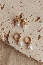 Ensemble de Boucles d'Oreilles Isadore en Or et Perles