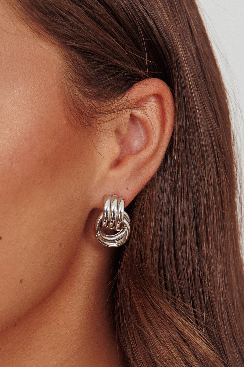 Boucles d'oreilles Shiloh Loop Argent Foncé