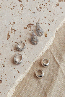 Boucles d'oreilles Tristan Argent Diamanté