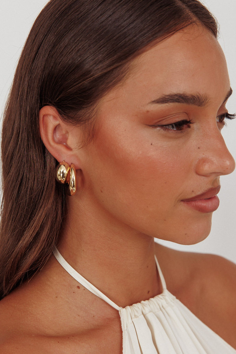 Ensemble de Boucles d'Oreilles Chunky Casper Or