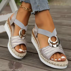 Leonie | Sandales Confortables Orthopédiques à Talon Compensé