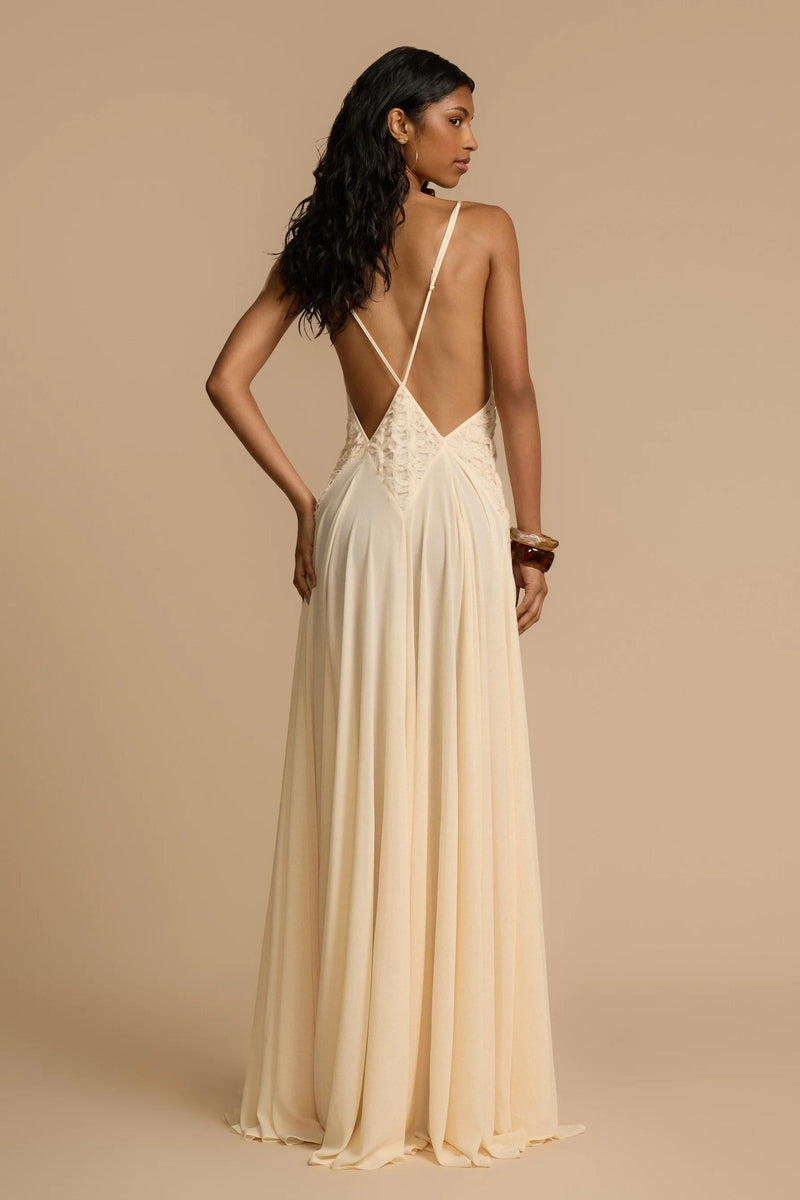 Lavinia | Robe Longue Drapée & Élégance Sculptée