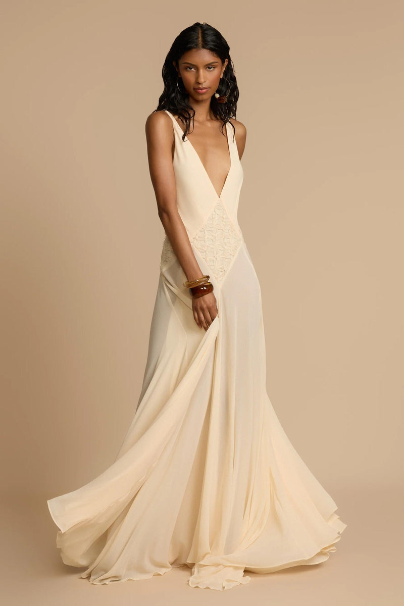 Lavinia | Robe Longue Drapée & Élégance Sculptée