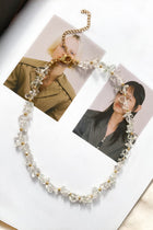 Collier Tiffany en Baroque Transparent et Perles Dorées
