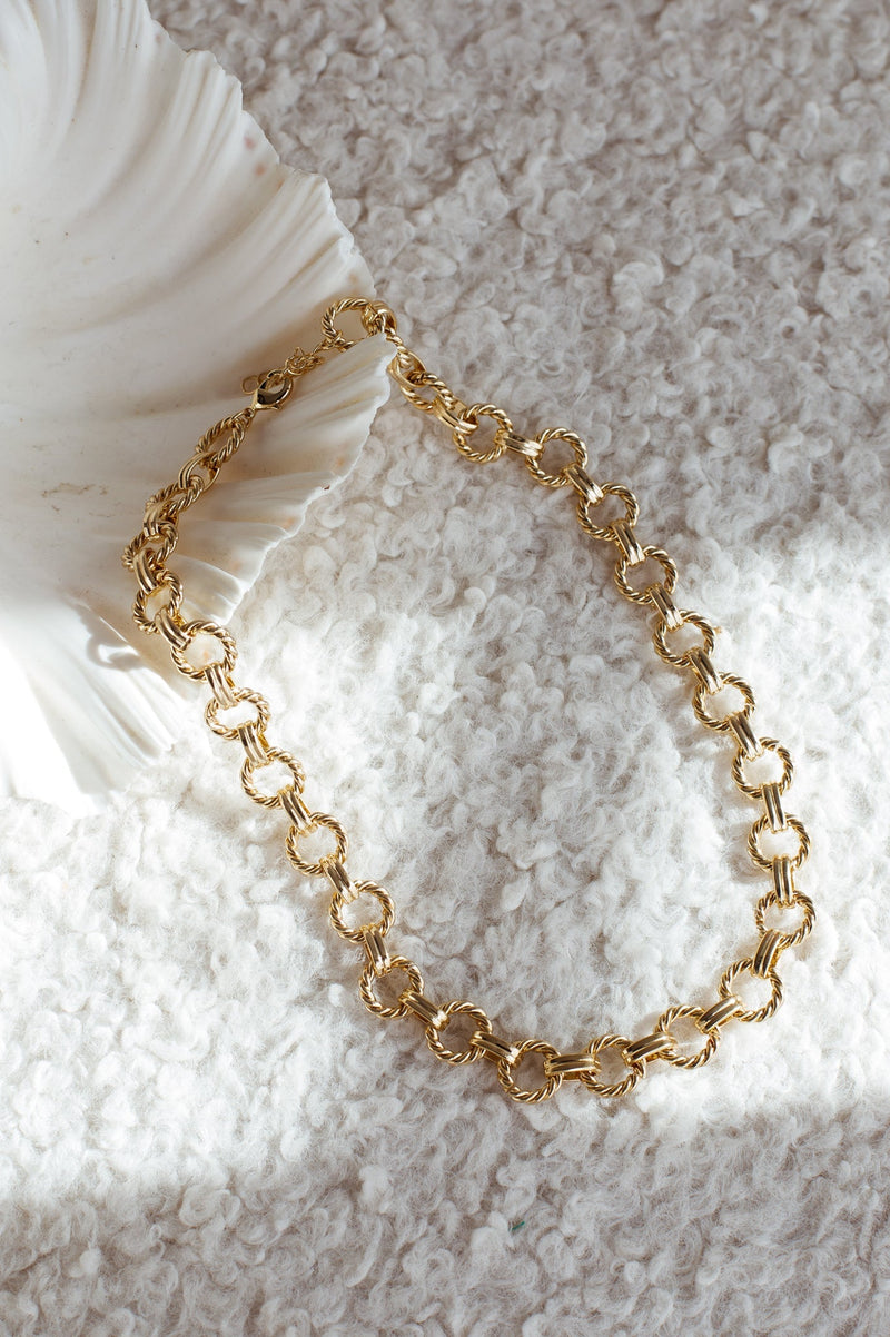 Collier Tova Circle Link Or