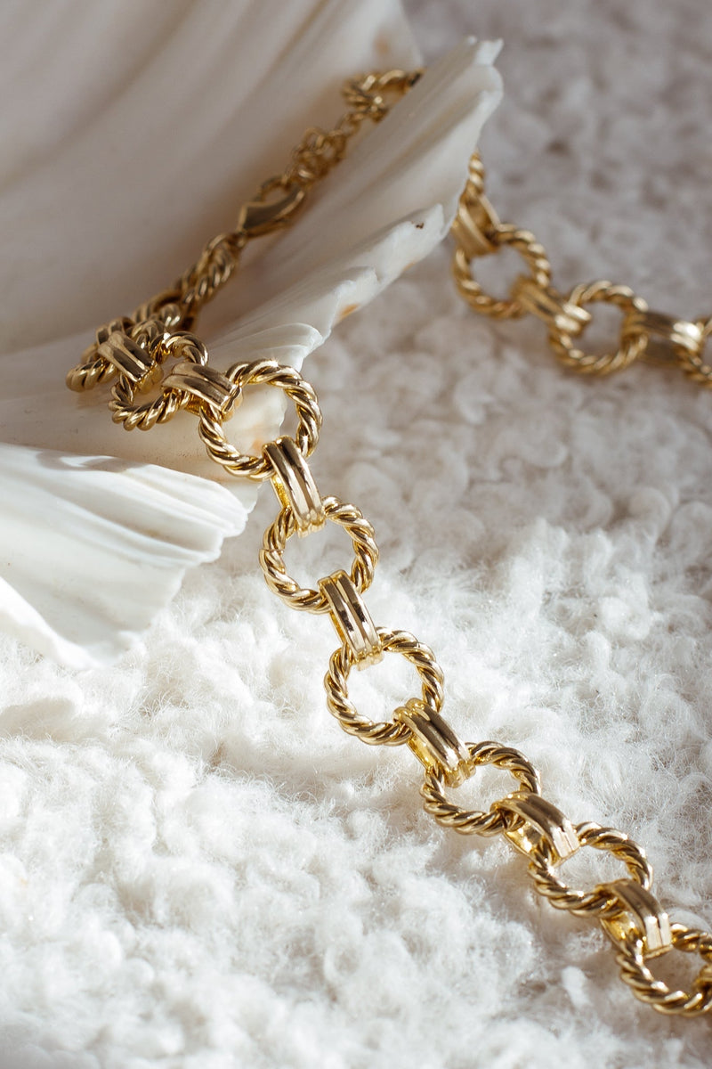 Collier Tova Circle Link Or
