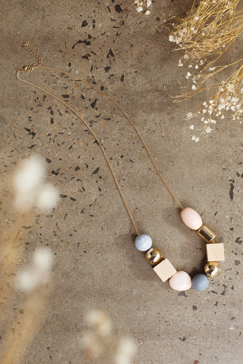 Collier à perles Imogen Mix Rose