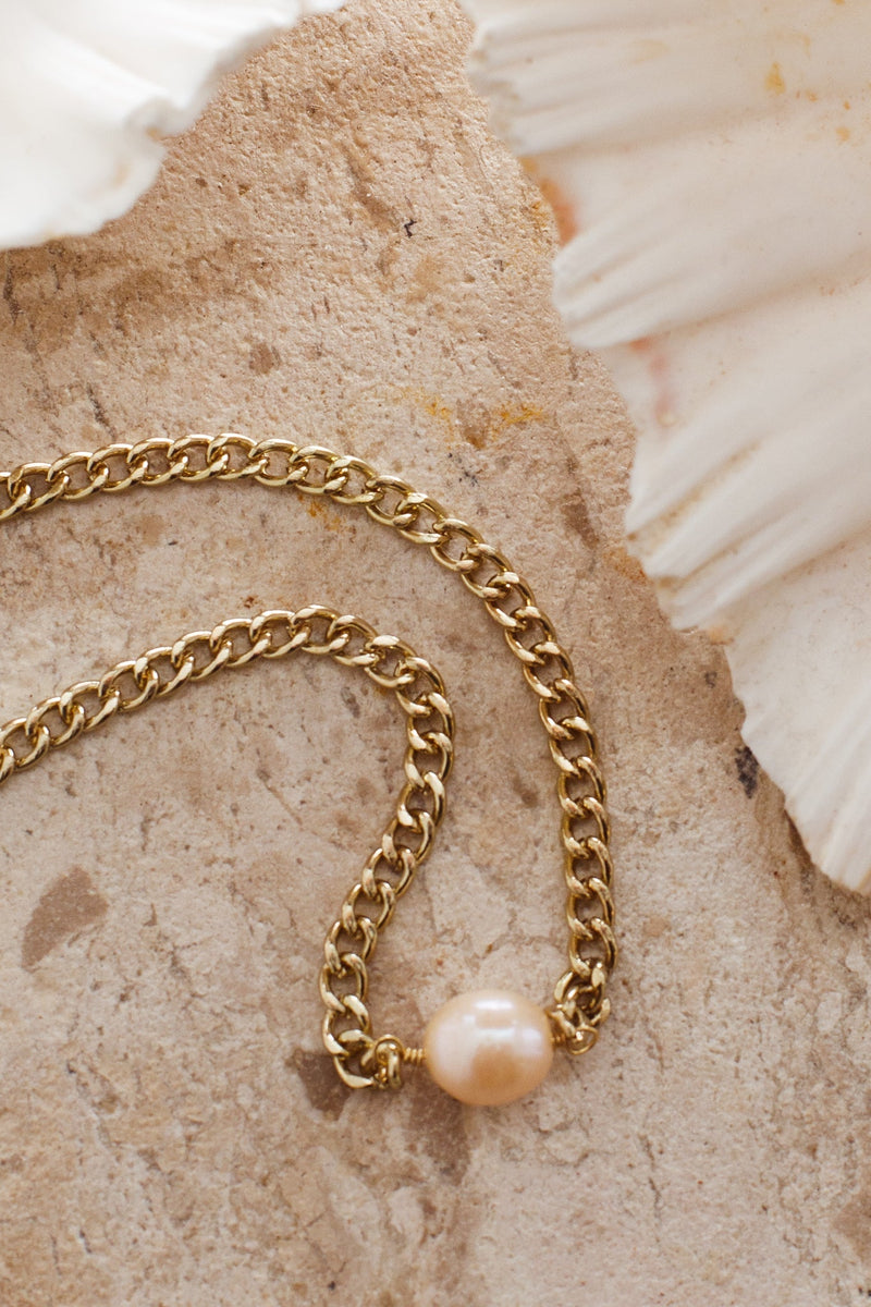 Collier Accent Perle Sienna Or